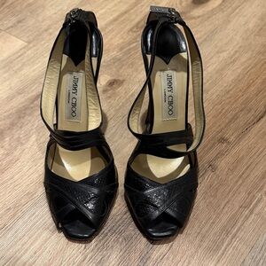 Jimmy Choo Black Strappy Heels
